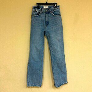 Abercrombie & Fitch womans 90s High Rise slit ankle Straigh leg Jeans size 26